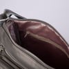 Nas Bag Kadın Çapraz Çok Gözlü Günlük Çanta Gri Yıkamalı Deri  ( 30x22 cm ebatlarındadır.)