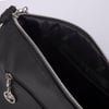 Nas Bag Kadın Çapraz Çok Gözlü Günlük Çanta Siyah  Yıkamalı ( 30x22 cm ebatlarındadır.)