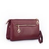 Nas Bag Kadın Çapraz ve Clutch Çanta Bilek ve Çapraz Askılı (24x15 cm) Bordo Victoria 