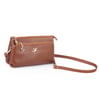 Nas Bag Kadın Çapraz ve Clutch Çanta Bilek ve Çapraz Askılı (24x15 cm) Taba Victoria 