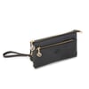 Nas Bag Kadın Çapraz ve Clutch Çanta Bilek ve Çapraz Askılı  Siyah  Gofraj  (24x15 cm) 