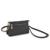 Nas Bag Kadın Çapraz ve Clutch Çanta Bilek ve Çapraz Askılı  Siyah  Natural  (24x15 cm) 
