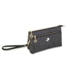 Nas Bag Kadın Çapraz ve Clutch Çanta Bilek ve Çapraz Askılı Siyah  Yazılı (24x15 cm) 