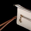 Nas Bag Kadın Çapraz ve Clutch Çanta Bilek ve Çapraz Askılı Krem Camel  Gofraj  (24x15 cm) 