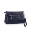 Nas Bag Kadın Çapraz ve Clutch Çanta Bilek ve Çapraz Askılı (24x15 cm) Lacivert Victoria 