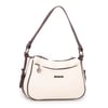 Nas Bag Kadın Çapraz ve Omuz Çanta  (27x19 cm) Krem Kahve Victoria 