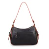 Nas Bag Kadın Çapraz ve Omuz Çanta  (27x19 cm) Siyah Taba Victoria 