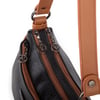 Nas Bag Kadın Çapraz ve Omuz Çanta  (27x19 cm) Siyah Taba Victoria 