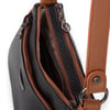 Nas Bag Kadın Çapraz ve Omuz Çanta  (27x19 cm) Siyah Taba Victoria 