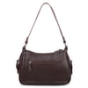 Nas Bag Kadın Çapraz ve Omuz Çanta  (27x19 cm) Kahverengi Victoria 