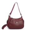 Nas Bag Kadın Çapraz ve Omuz Çanta  (27x19 cm) Bordo Victoria 