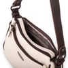 Nas Bag Kadın Çapraz ve Omuz Çanta  (27x19 cm) Krem Kahve Victoria 