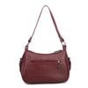 Nas Bag Kadın Çapraz ve Omuz Çanta  (27x19 cm) Bordo Victoria 