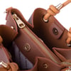 Nas Bag Kadın Charmlı Mini El ve Çapraz Çanta (en :19 cm , boy:15 cm) Taba Lopez