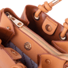 Nas Bag Kadın Charmlı Mini El ve Çapraz Çanta (en :19 cm , boy:15 cm) Hardal Lopez