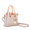 Nas Bag Kadın Charmlı Mini El ve Çapraz Çanta (en :19 cm , boy:15 cm) Kum Taba Lopez