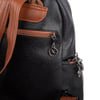 Nas Bag Kadın Çok Cepli Sırt Çantası (en :30cm x boy:34) Siyah Taba Victoria