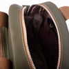 Nas Bag Kadın Çok Gözlü Dönüştürülebilir El Omuz ve Sırt Çantası Yeşil  Taba Buzzy ( en : 28 cm; boy :25c m)