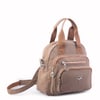 Nas Bag Kadın Çok Gözlü Dönüştürülebilir El Omuz ve Sırt Çantası Vizon Taba Buzzy  ( en : 28 cm; boy :25c m)