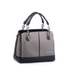Nas Bag Kadın El ve Omuz Çantası Gri Siyah Lacst  (en:28 cm ; boy:21 cm )