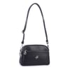 Nas Bag Kadın Günlük Sade Şık Çok Gözlü Çapraz Çanta (23x14 cm) Siyah Lopez