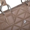 Nas Bag Kadın Kapitone  Büyük Boy Omuz Çantası ( 34x33x9 cm) Vizon Kapitone 