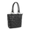 Nas Bag Kadın Kapitone  Büyük Boy Omuz Çantası ( 34x33x9 cm) Siyah  Kapitone 