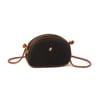 Nas Bag Kadın  Mini Çapraz Çanta Siyah Taba Luna (21x16x8 cm)