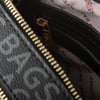 Nas Bag Kadın Mini Çapraz Çantası Siyah Yazılı