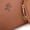 Nas Bag Kadın Mini Çapraz Çantası Taba Camel Gofraj