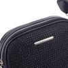 Nas Bag Kadın Mini Çapraz Çift Gözlü Çanta Siyah Taşlı