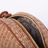 Nas Bag Kadın  Mini Çapraz Hasır Görünümlü  Çanta  Vizon Hasır  (21x16x8 cm)