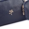 Nas Bag Kadın Mini Cüzdanlı Omuz ve Çapraz Çanta Lacivert Victoria