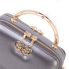 Nas Bag Kadın Mini El ve Çapraz Çanta Gri  (en :18 cm  boy:10 cm) 