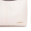 Nas Bag Kadın Mini Omuz ve Çapraz Çanta Örgülü Askılı (en: 23 cm , boy: 14 cm) Krem Kahve Lopez
