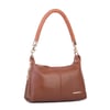 Nas Bag Kadın Mini Omuz ve Çapraz Çanta Örgülü Askılı (en: 23 cm , boy: 14 cm) Taba Victoria