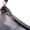 Nas Bag Kadın Mini Omuz ve Çapraz Çanta Örgülü Askılı (en: 23 cm , boy: 14 cm) Gri Siyah Victoria