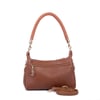 Nas Bag Kadın Mini Omuz ve Çapraz Çanta Örgülü Askılı (en: 23 cm , boy: 14 cm) Taba Victoria