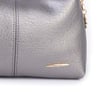 Nas Bag Kadın Mini Omuz ve Çapraz Çanta Örgülü Askılı (en: 23 cm , boy: 14 cm) Gri Siyah Victoria