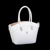 Nas Bag Kadın Mini Sepet Çanta El ve Çapraz Çanta Beyaz Golf ( 20x18cm)