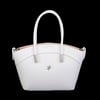 Nas Bag Kadın Mini Sepet Çanta El ve Çapraz Çanta Beyaz Golf ( 20x18cm)
