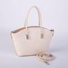 Nas Bag Kadın Mini Sepet Çanta El ve Çapraz Çanta Krem  Lopez ( 20x18cm)
