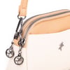 Nas Bag Kadın Mini  Şık Çapraz Çanta  Krem Camel Gofraj