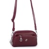 Nas Bag Kadın Mini Spor Şık Günlük Postacı Çapraz Çanta (en 18 cm , boy 10 cm ) Bordo Victoria