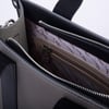 Nas Bag Kadın Mini Tote Suni Deri El ve Omuz Çantası Gri Siyah Lacst
