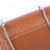 Nas Bag Kadın Mini Zincirli Omuz ve Çapraz  Çanta Taba ( 19x10 cm )