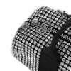 Nas Bag Kadın Omuz Çantası Black White Diamond Siyah Gümüş Taşlı Yatay Çanta