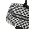 Nas Bag Kadın Omuz Çantası Black White Diamond Siyah Gümüş Taşlı Yatay Çanta