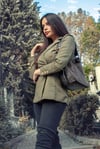Nas Bag Kadın Omuz Çantası Siyah Gümüş Taşlı