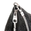 Nas Bag Kadın Omuz Çantası Siyah White Diamond Siyah Taşlı Şık  Askılı Üçgen Çanta